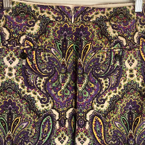 J.CREW purple multicolor paisley No.2 pencil skirt 2 - Picture 5 of 8